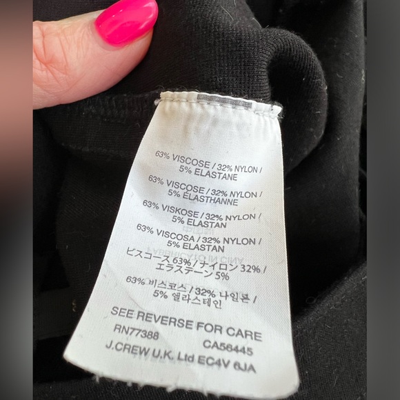 J Crew Women’s Pixie Pant Size 2R Black Front button and zipper. - Picture 6 of 6